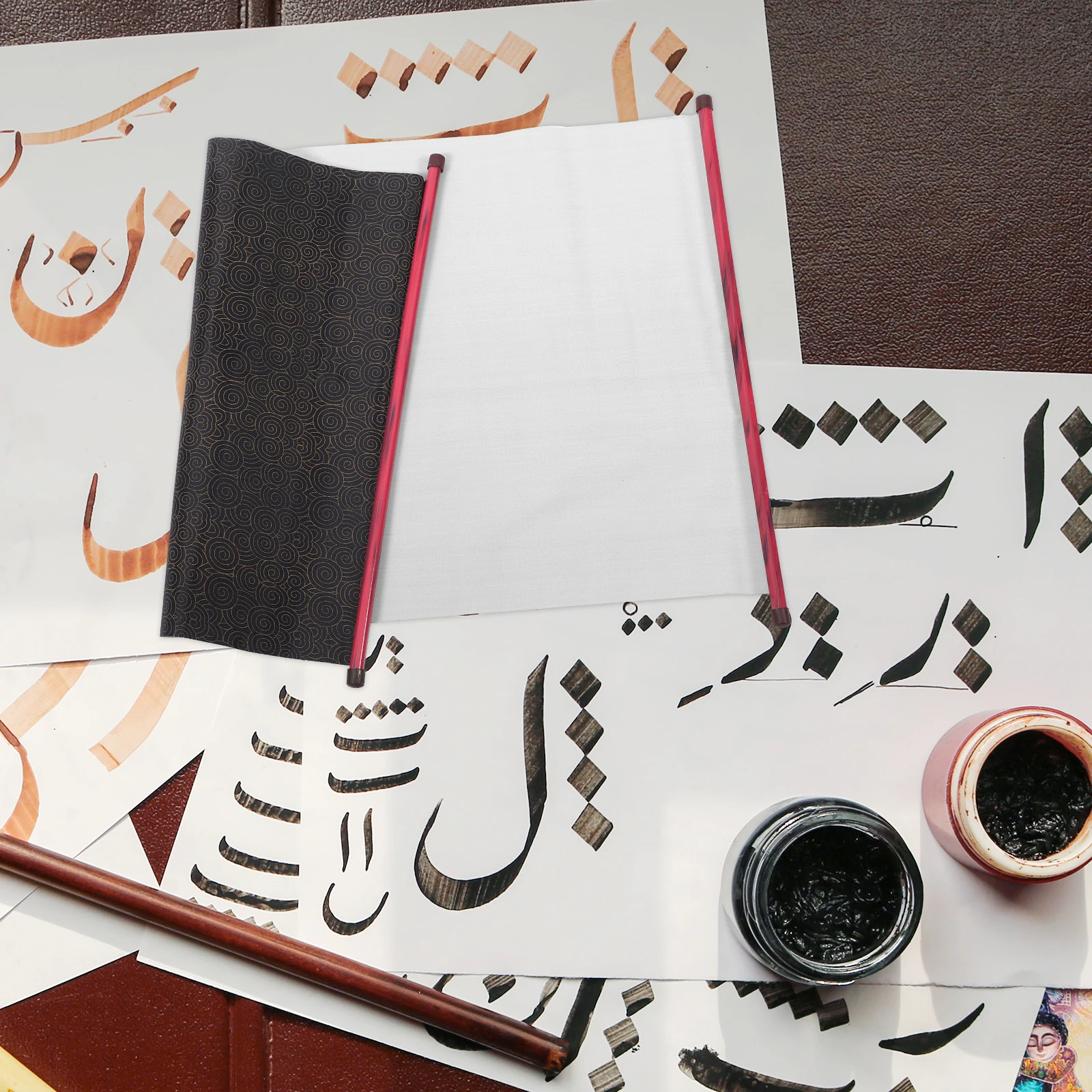 حصيرة ممارسة الكتابة المائية من قماش الخط الصيني القابل لإعادة الاستخدام للطلاب، تصميم محمول خفيف الوزن، قماش الكتابة الصينية