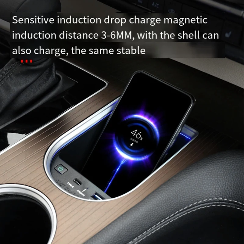 Car Accessories Drinks Holders Mobile Phone Wireless Charger For Toyota Sienna 2021 2022