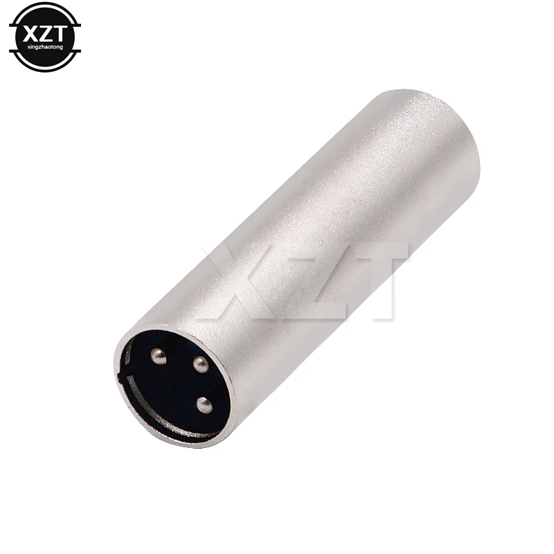 Newest Hot 3 Pin XLR Plug Nickel Plated Coupler Male Gender Changer Audio Microphone Adapter