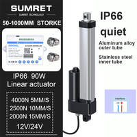 IP66 Electric Linear Actuator DC Motor With  Metal Button APP Control 100mm 200mm 300mm 400mm 500mm  600mm 800mm 1000mm Stroke