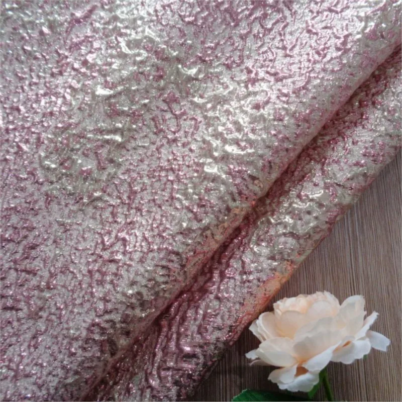 Metallic wire three-dimensional embossed bubble jacquard fashion fabric exquisite dreamy and dazzling