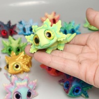 3D Printing Salamander Figures Multi-joint Movable Simulation Eyes for Home Accessories Kids Gift Living Room Decoration