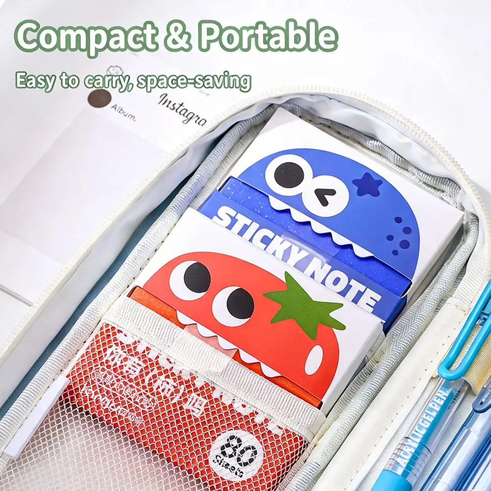 80 Sheets Translucent Sticky Notes Clear Self-Sticky Memo Pads with Protective Box No Residue See Through Book Tabs for Students