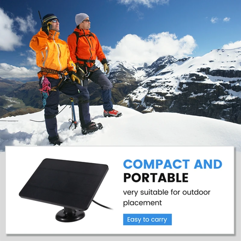 Top-Waterproof 4W Solar Panel For Home Security Camera Solar Cells Powered Charger Type C