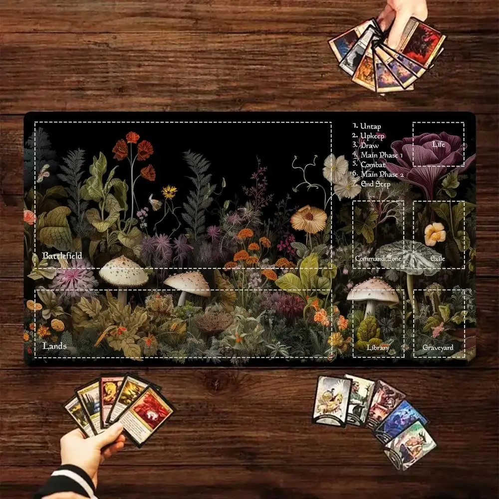 Cherry blossom forest Mouse Pad Card Game Mat Large Szie Computer Office Mousepad Non-slip for MTG DTCG CCG RPG Trading Mats