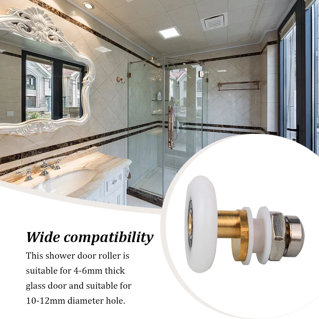 Shower Door Stainless Steel Roller Bathroom Washroom Sliding Glass Doors Runner Repair Upgrade Hardware Spare Parts 20mm