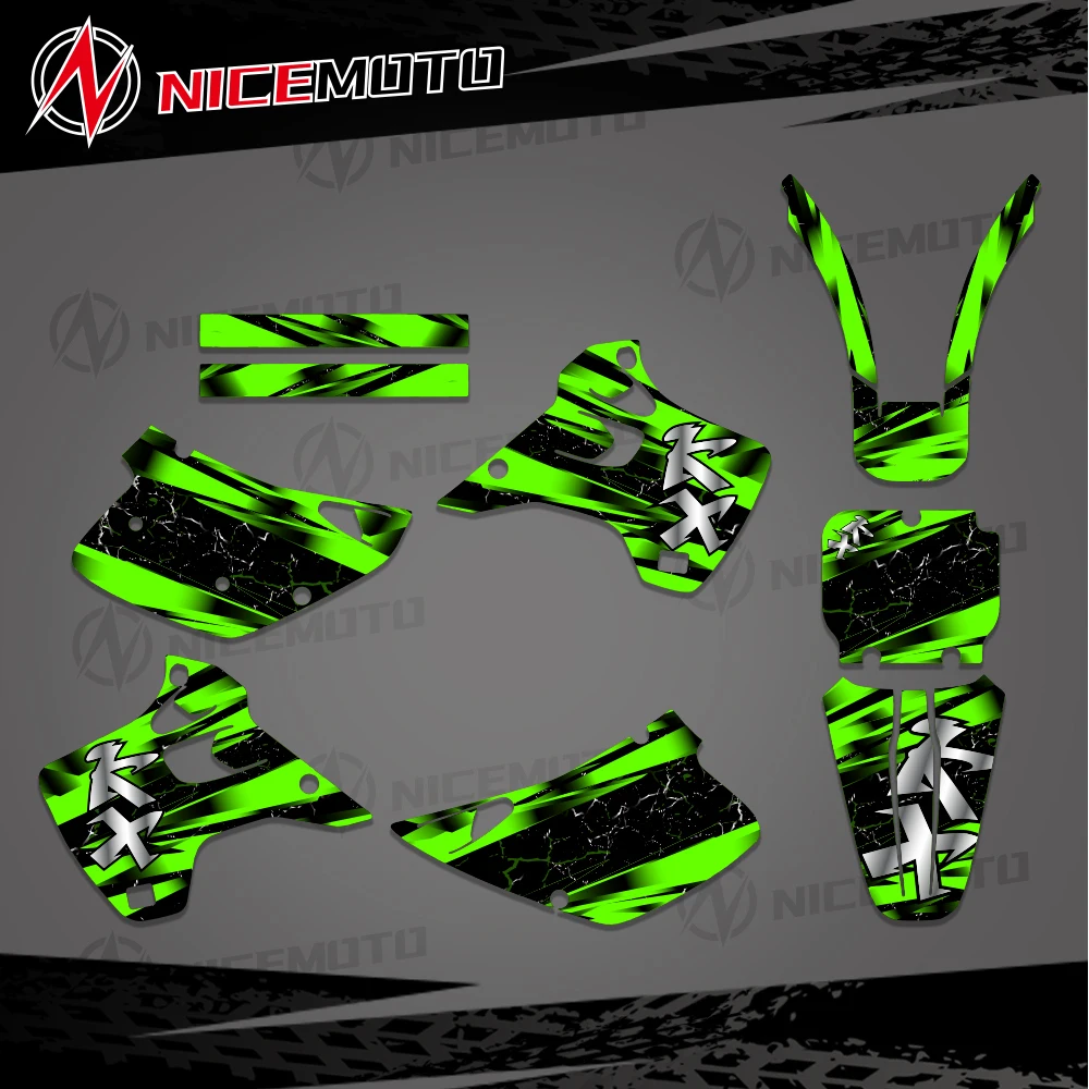 

Для KAWASAKI KX125 KX250 KX 125 KX 250 1992 1993, полная графика, наклейки, мотоциклетный фон, индивидуальный номер, имя