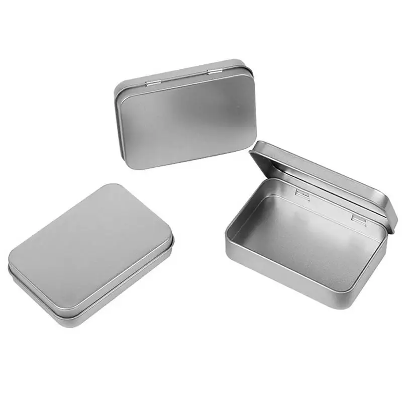 88MM Metal Tin Box Mini Portable Small Storage Container Durable Household Storage Box With Transparent Top Design