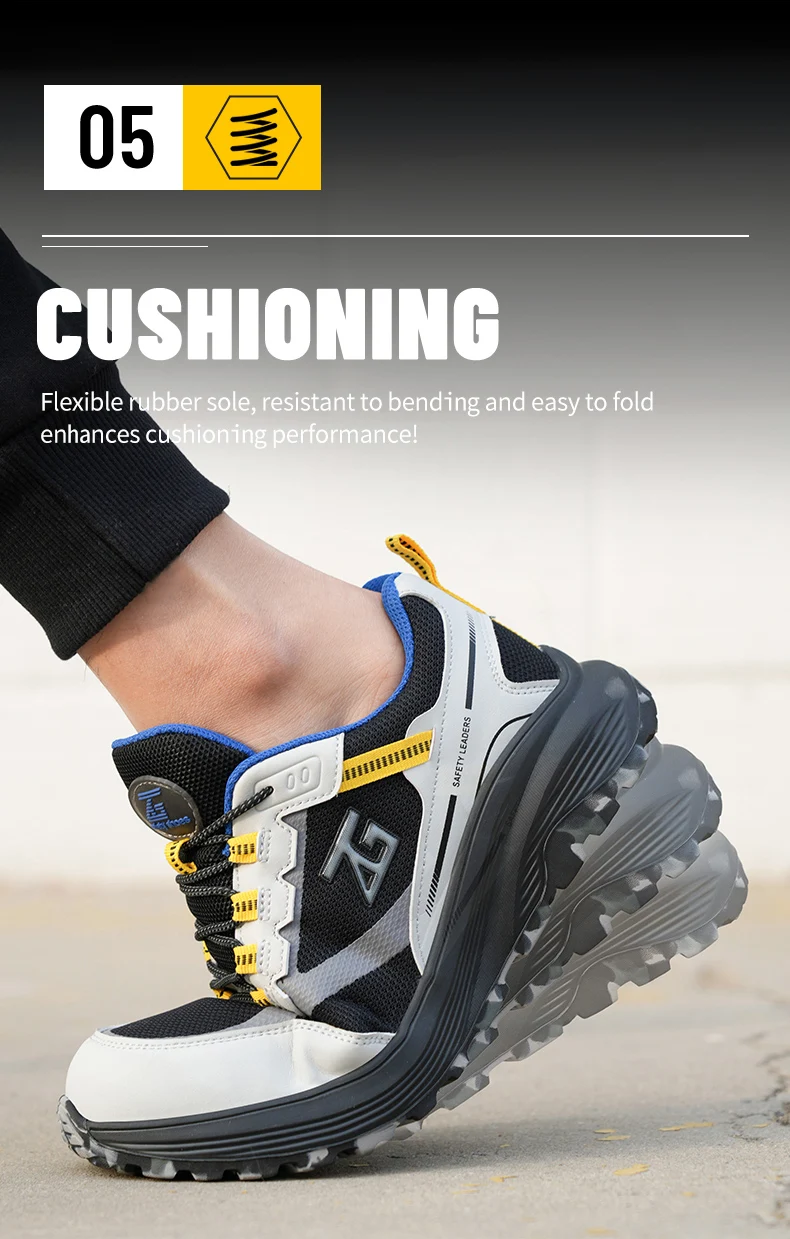 High-quality Work Sneakers For Men Safety Shoes European Standards Protective Shoes Puncture-Proof Steel Toe Shoes Work Boots