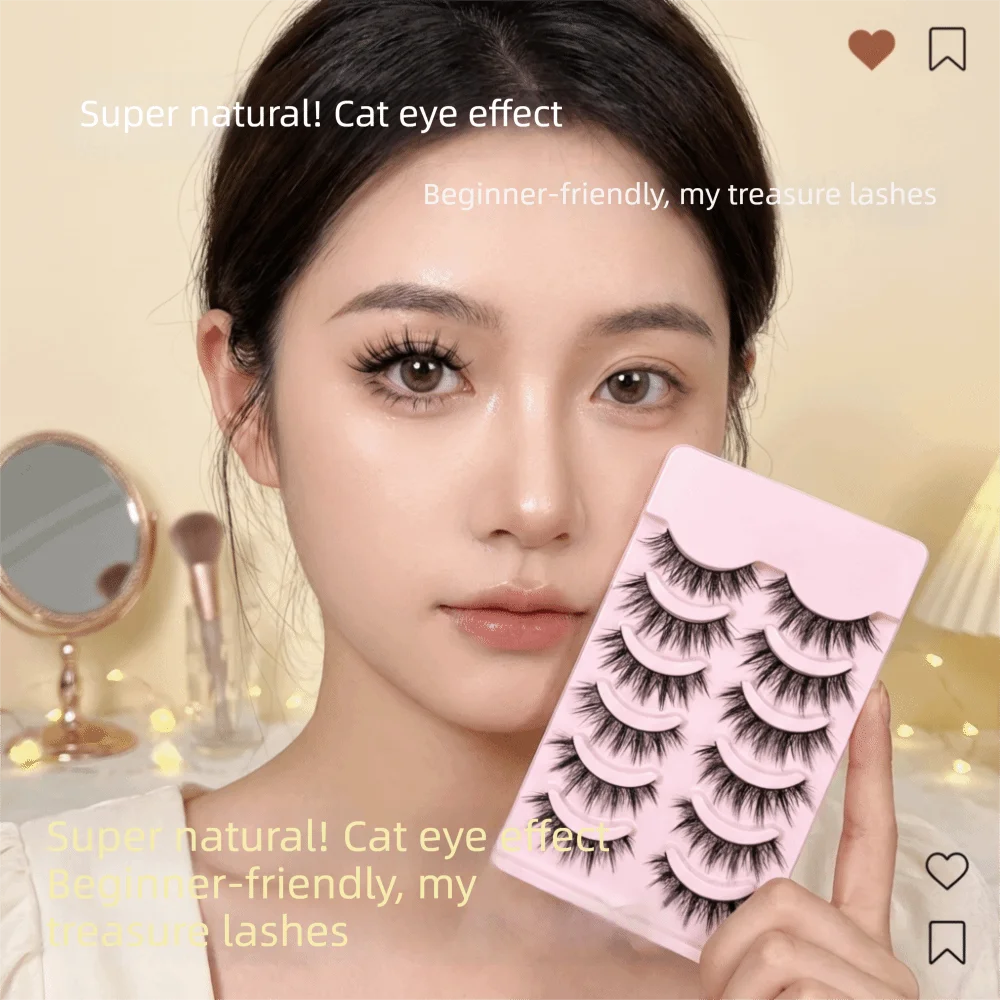 Trendy Black Thick False Eyelashes Curvature C Easy To Wear DIY Lashes Extension 13MM Eye Makeup Dense Fake Eyelashes Daily