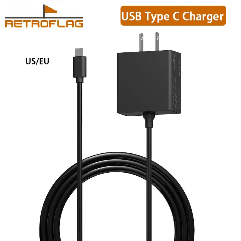 

Retroflag US Charger For Phone HUAWEI Charging 5A 3V USB Type C EU Charger Adapter Raspberry Pi 4 Power Supply