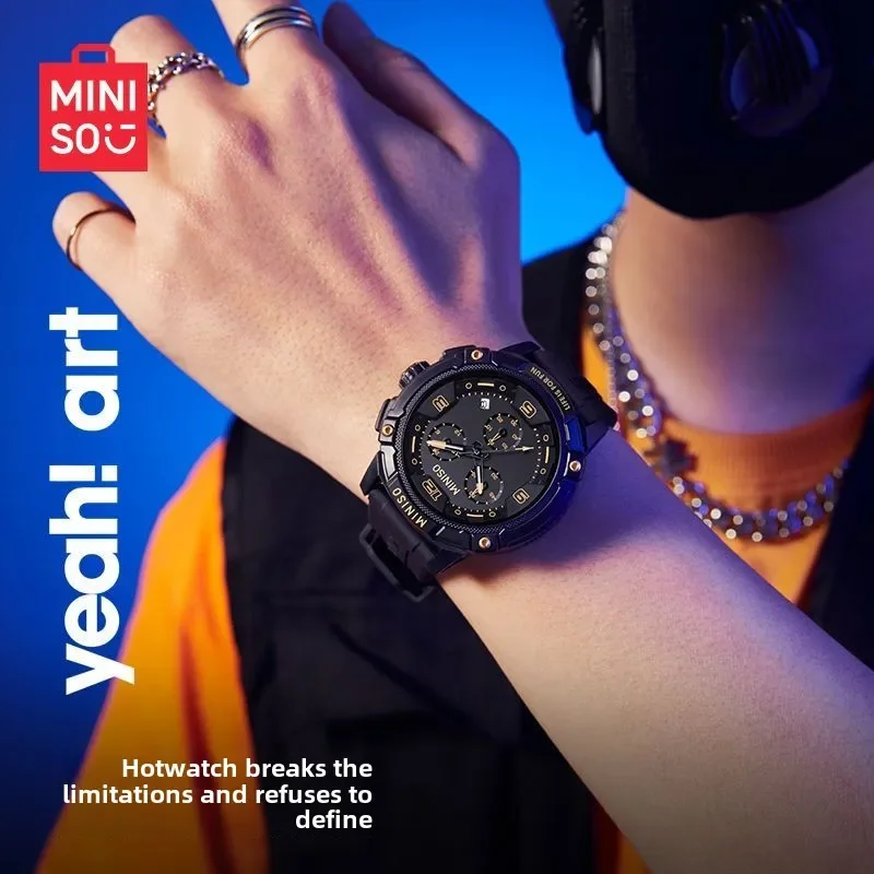 Genuine MINISO Couple Watch Fashion Water Multifunctional Quartz Watches