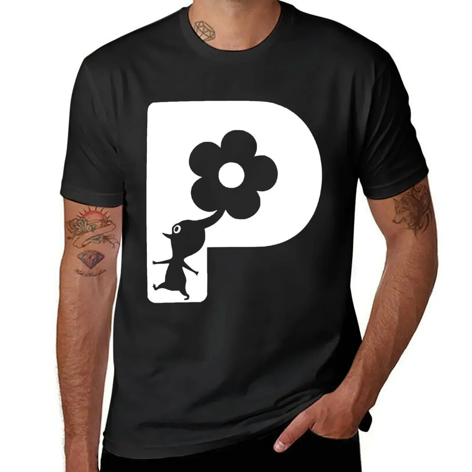 

Pikmin HD Logo T-Shirt anime plain mens t shirts top quality
