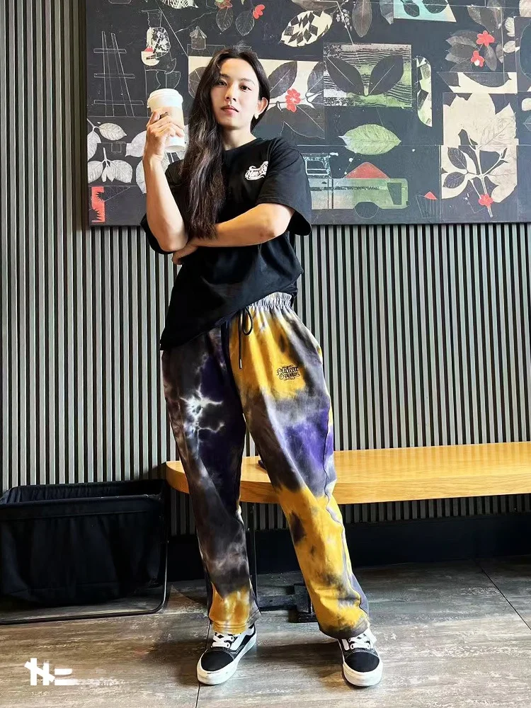 

Loose Harajuku Lantern Pants Cotton Casual Trousers Dyed Thin Cotton Spring Autumn Street Style Large Size Comfortable Long T...