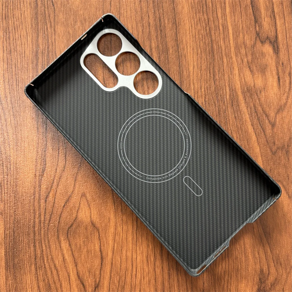 Casing Serat Karbon Aramid untuk Samsung S25 Penutup Cangkang Pelindung Ultra Magnetik untuk Casing Karbon Ultra Galaxy S25 S24