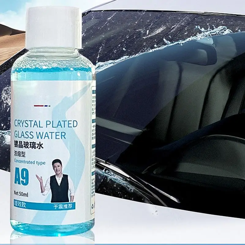 Car Glass Coating Liquid 50ml Car Glass Cleaner Liquid Crystal Plated Glass Water Hydrophobic Car Windshield Oil Film Cleaner