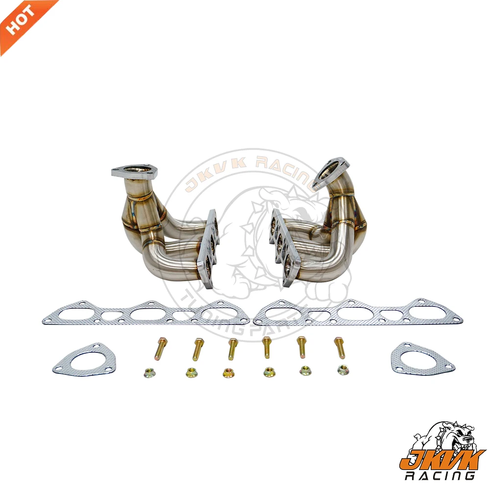 JKVK RACING Exhaust Turbo Manifold SS304 42mm Header For Por Sche Turbo GT2 Sport 997 996 2000-2016