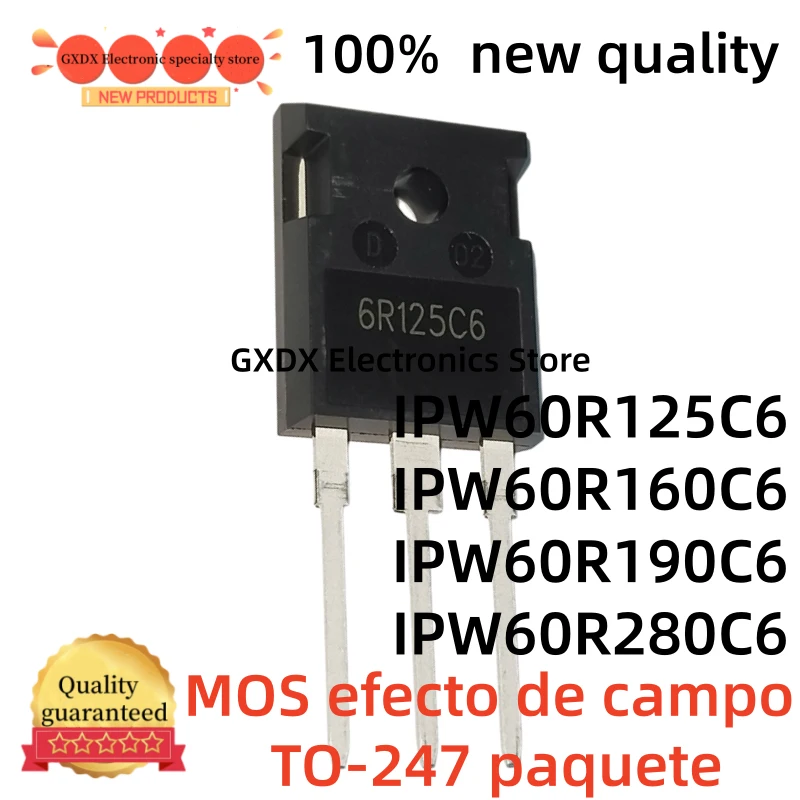5-10Uds IPW60R125C6 IPW60R160C6 IPW60R190C6 IPW60R280C6 6R160C6 6R190C6 6R125C6 6R280C6 TO-247 package MOS field effect