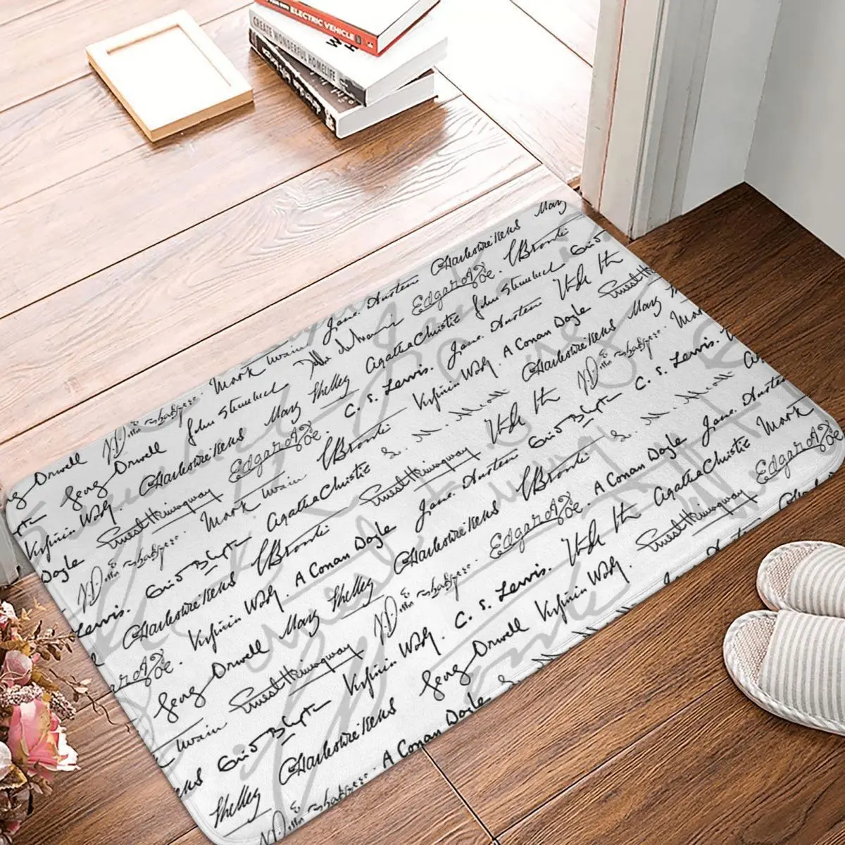 Geek Kitchen Non-Slip Carpet Literary Giants Pattern Living Room Mat Welcome Doormat Floor Decor Rug