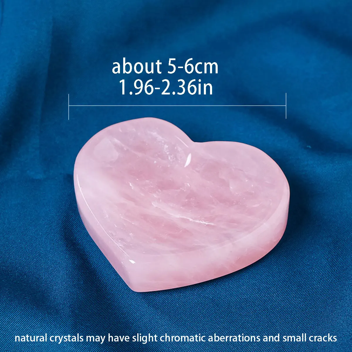 1PC Natural Crystal Rose Quartz Heart Love Shape Bowl Gemstone Carved Home Decor Meditation Pocket Worry Stone Gift Collection