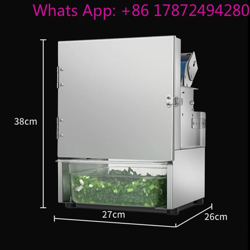 Commercial-Grade Electric Vegetable Cutter, Dual Voltage, Stainless Steel, Multi-Capacity Cutting