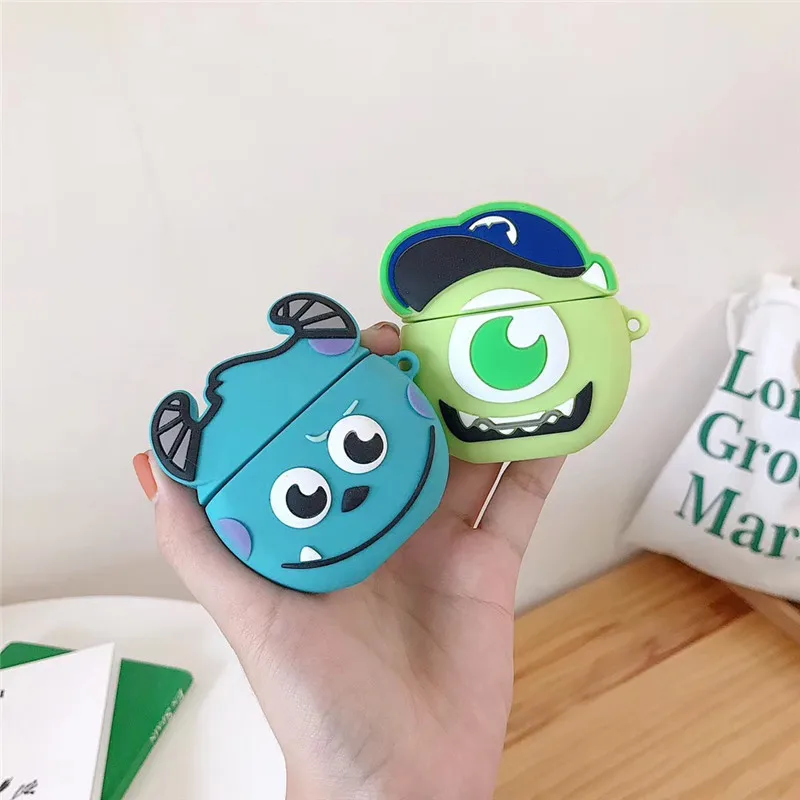 Disney Cartoon Monsters Sulley Mike Silicone Cases For Airpods1 2 3 Protective Bluetooth Wireless Earphone Cover For Airpods Pro