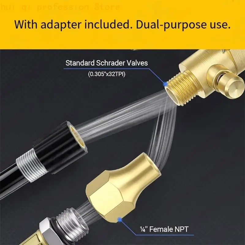 Reifen-Luftspannfutter, Reifenspannfutter, große Bohrungen, verriegelbares Luftspannfutter, Schnellanschluss-Inflator H8WE – Detail 8