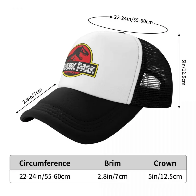 Y2K Personalized Jurassic Park Baseball Cap Hip Hop Men Women\'S Adjustable Dinosaur World Trucker Hat Autumn Snapback Caps