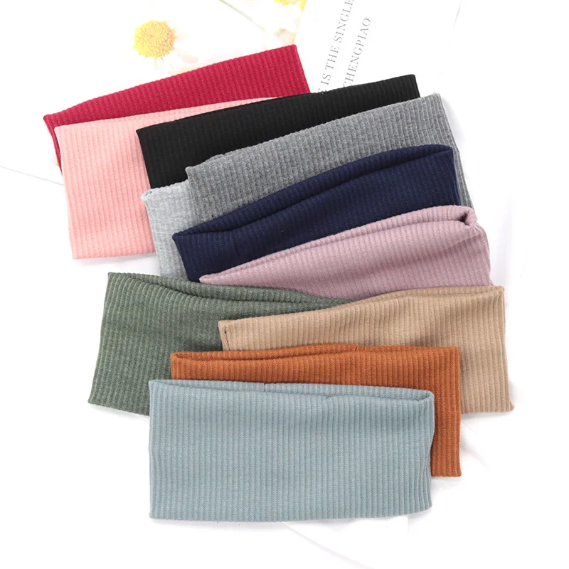 

Elastic Solid Color Headbands for Women Yoga Knitting HairBands Wash Makeup Hair Hoop Vintage Girls Headwrap Hair Accessories