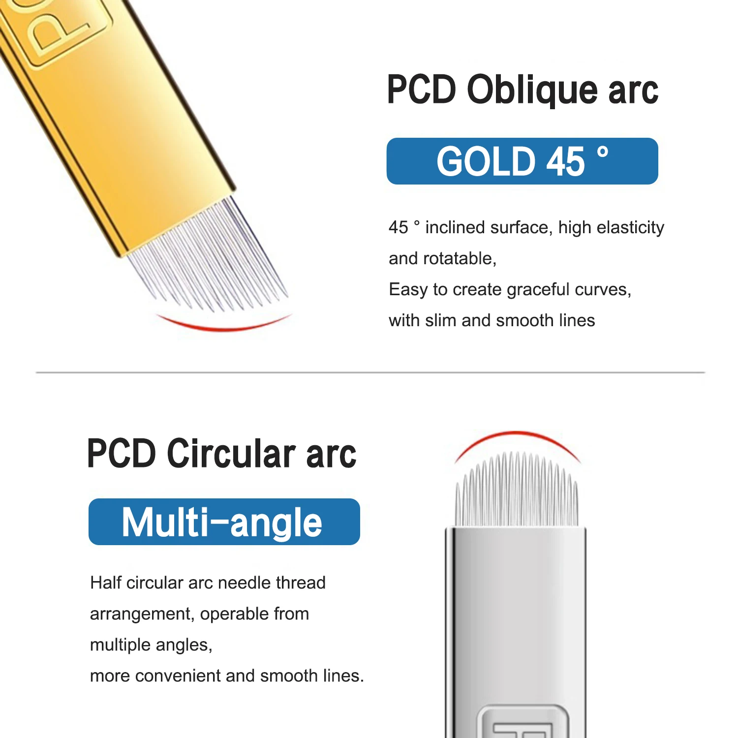 100/50pcs PCD Microblading Needles 12/14/19 Pins Permanent Makeup Manual Eyebrow Tattoo Needle Microblading Blades Microblading