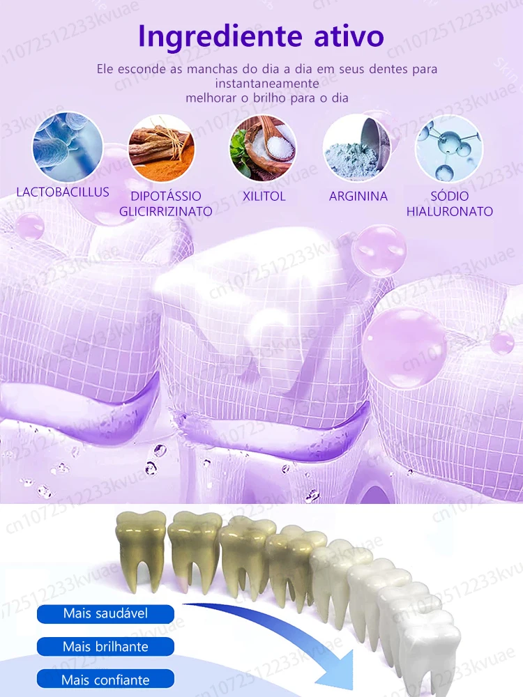 Dentes branqueamento creme dental, respiração clara e remover manchas