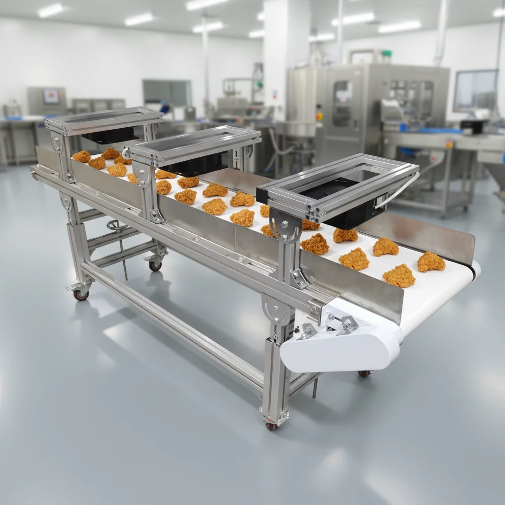 Dry Products Adjustable Speed Aluminium Frame Cooling Fan White PVC Belt Food Conveyor for Industrial Home Use Fast-food Shop