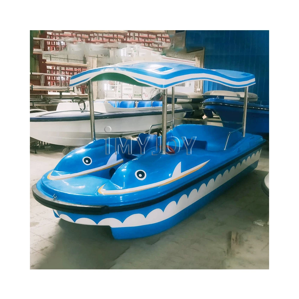 Summer amusement water park fiberglass boat play rides equipment luxury electric water jet boat