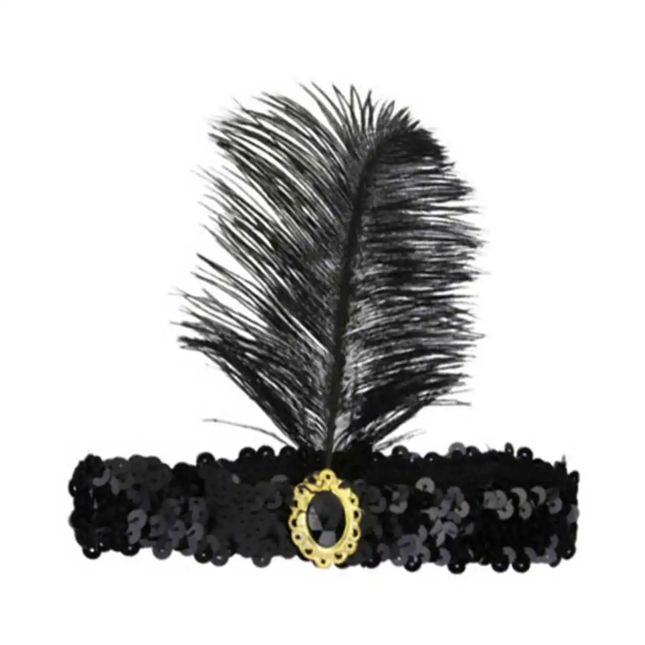 PESENAR 1920s Party Ball Headband Set Headband Necklace Gloves Smoke Rod Earrings Set Women's Block Headband Accessories Set - view 6
