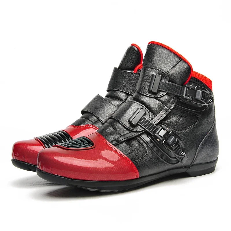 Leather Professional High Top Motorcycle Boots Cycling Shoes Outdoor Racing Motorbike Boots Botas Men Women Bicycle Shoes