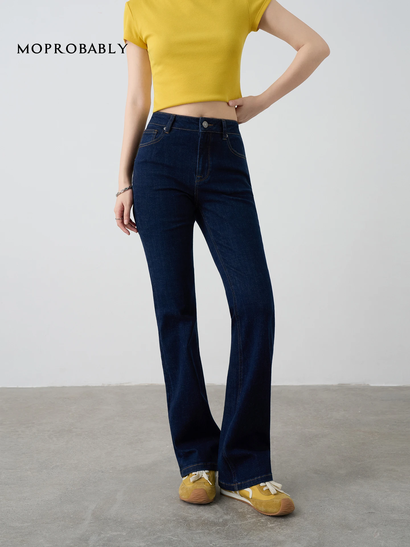 

Джинсы Waed Retro Slimming Micro Flared для женщин, длинные, свободные, повседневные, с застежкой на молнию, приталенные, с эффектом драпировки