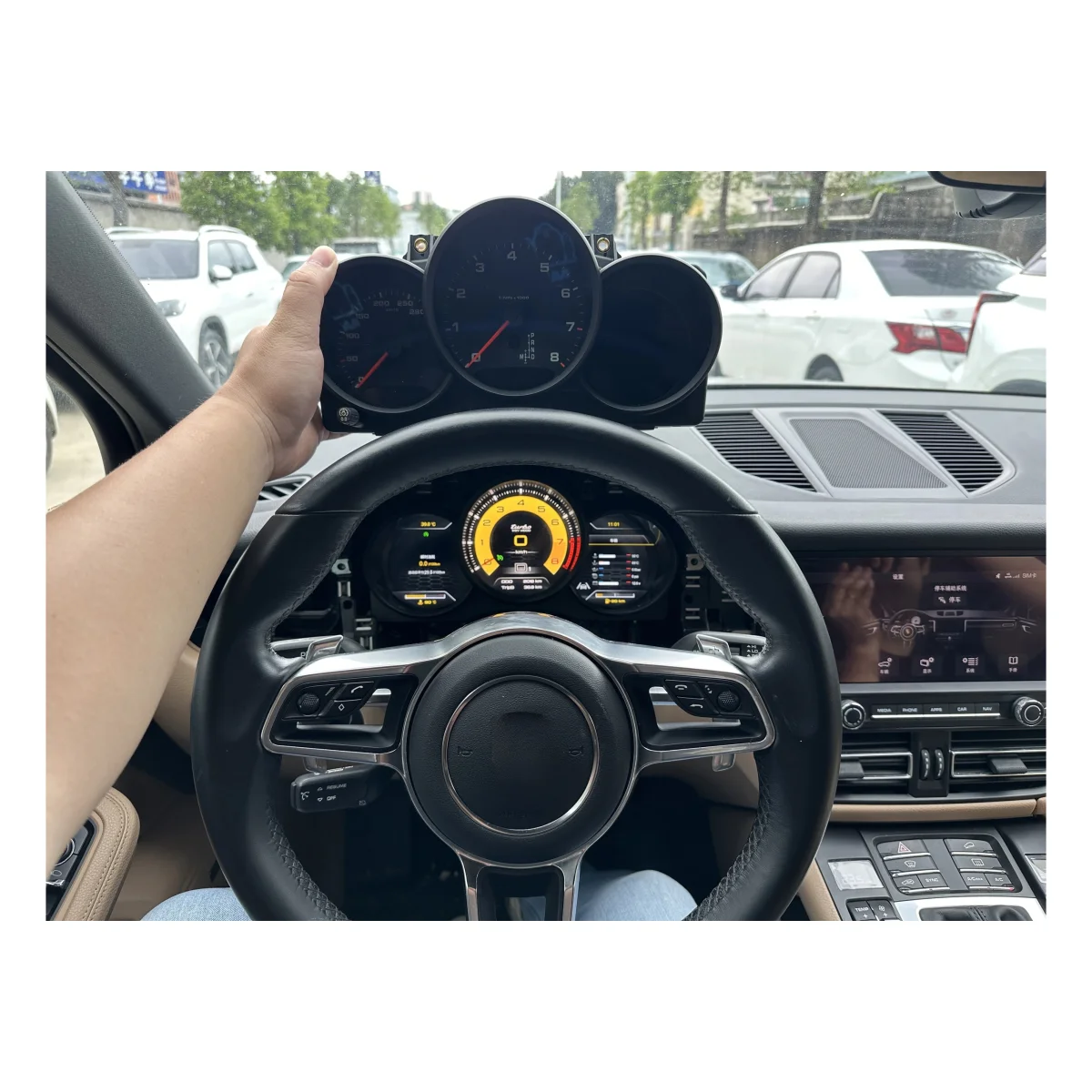 12.3 Inch Car Digital Dashboard Speedometer Display For Porsche 3.4+4+3.4