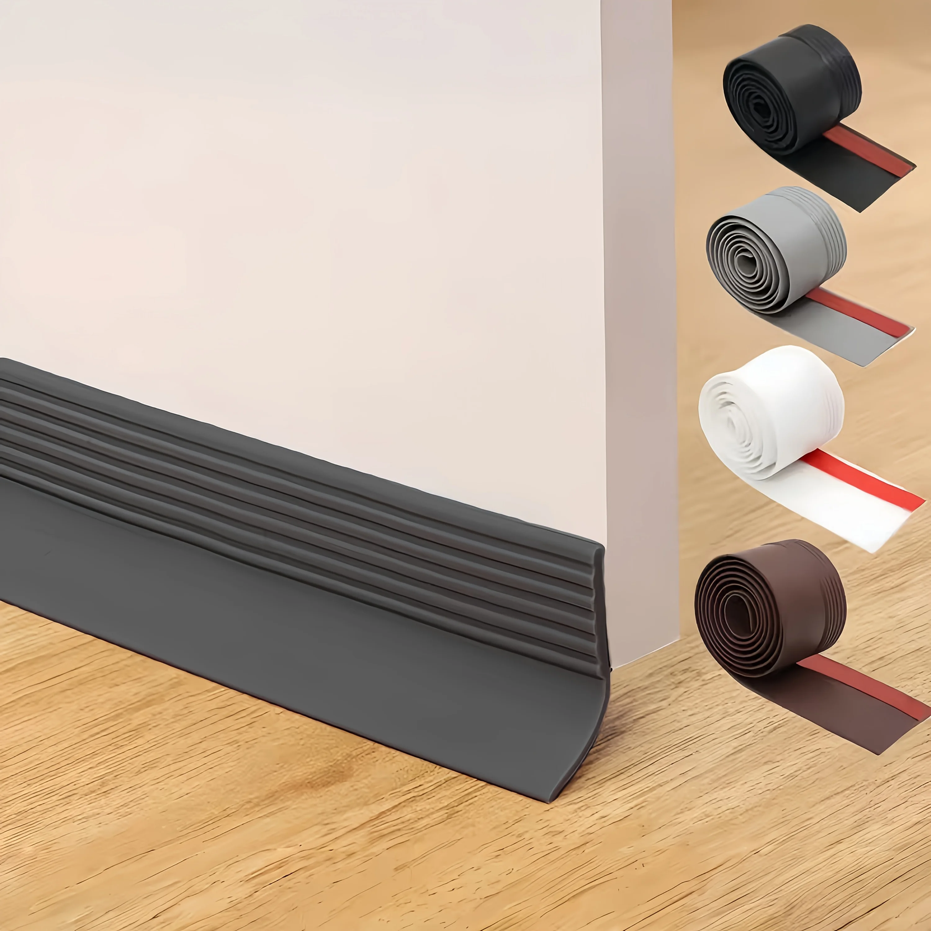 1PC Self-Adhesive Door Bottom Seal Strip and Dustproof Strip Suitable for Under Doors - Compatible with Indoor/Outdoor Doors