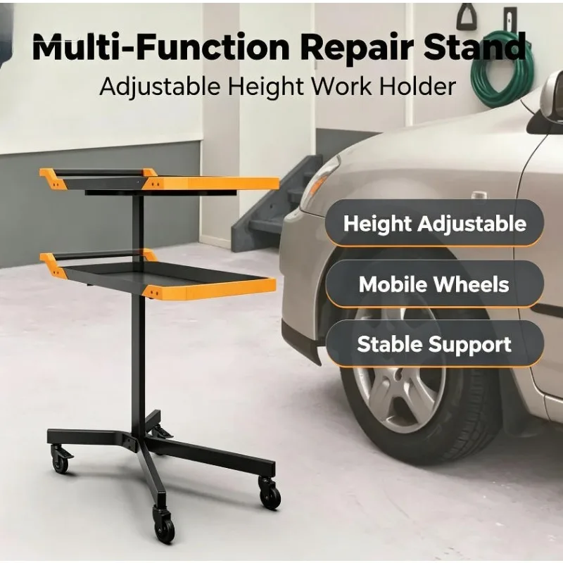 Multi-functional Cart Workbench Car Repair Tool Cart Adjustable Height Movable