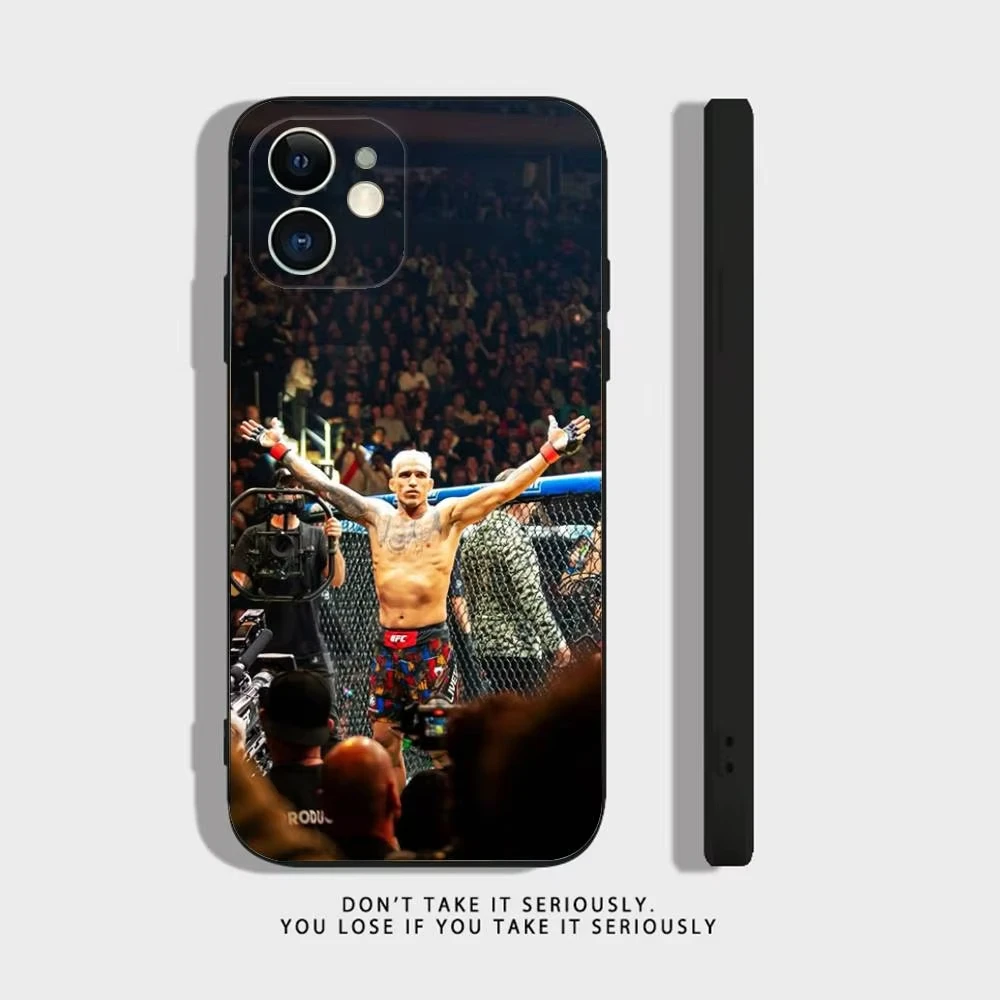 U-Ufc Charles Oliveira Phone Case For iPhone 17 Air 16 E 15 14 13 12 11 Pro Max Plus Mini SE 2020 2022 Soft Silicone Black Cover - view 3