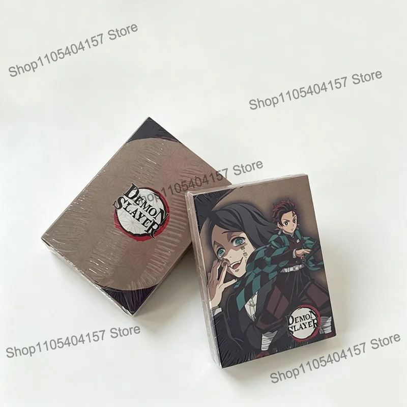 50 Stück/Box Demon Slayer Karten Anime Tanjirou Nezuko Agatsuma Zenitsu Glänzende Karten TCG Kampfspiel Hobbyspielzeug für Kinder