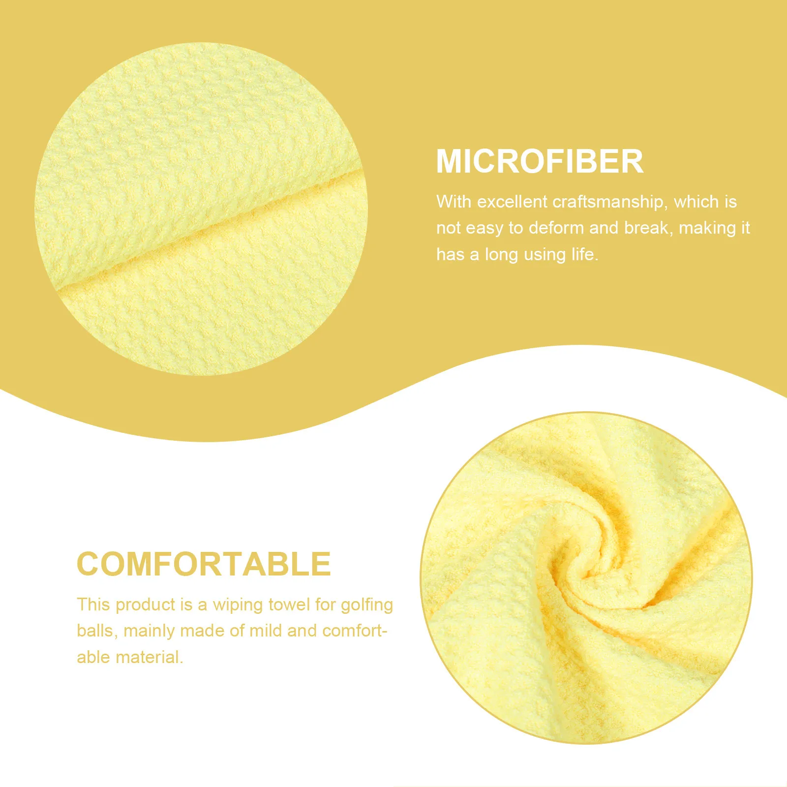 Golf Towel Microfiber Portable Golfs Ball Cleaner Sports Wipe Dry Fiber Towels Outdoor Use Lightweight Convenient Save Space