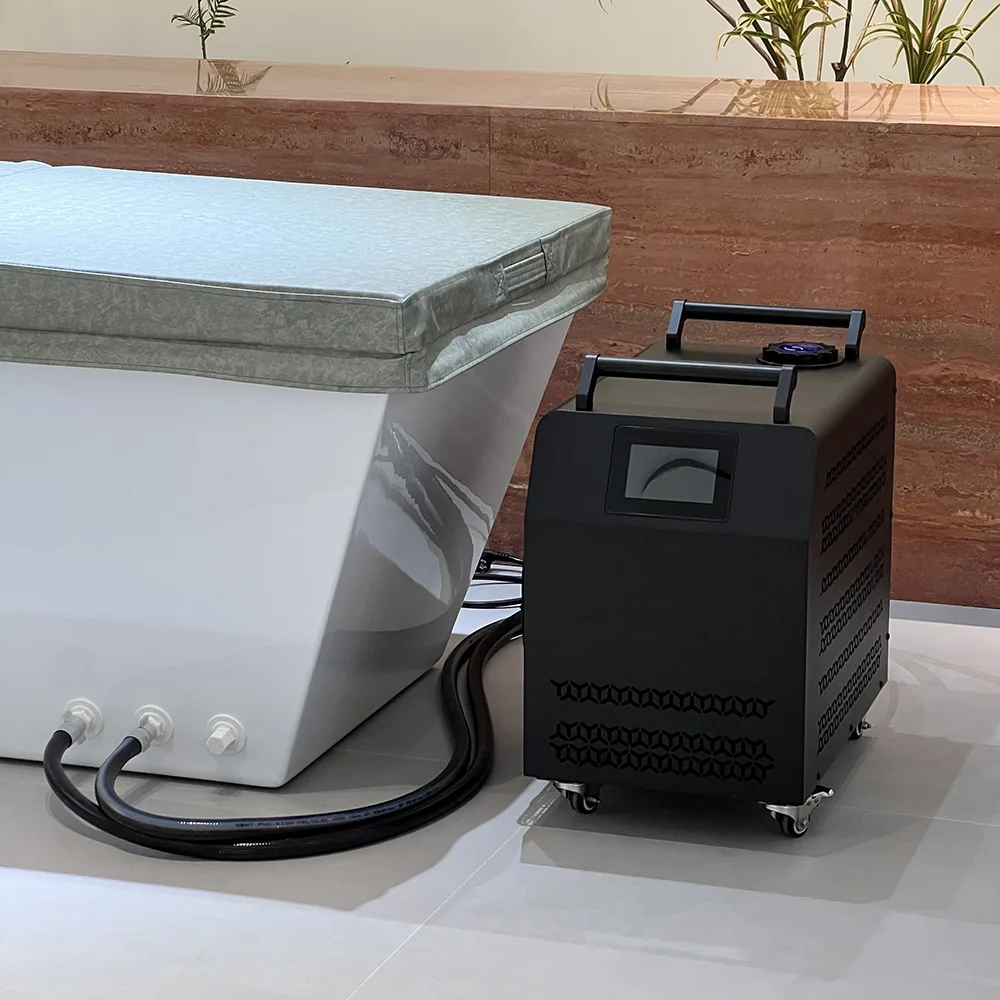 Gurgle Wholesale Ice Bath Luxury Acrylic Cold Plunge Tub Cooling System Ozone Filtration & LED Light For Athletic Recovery