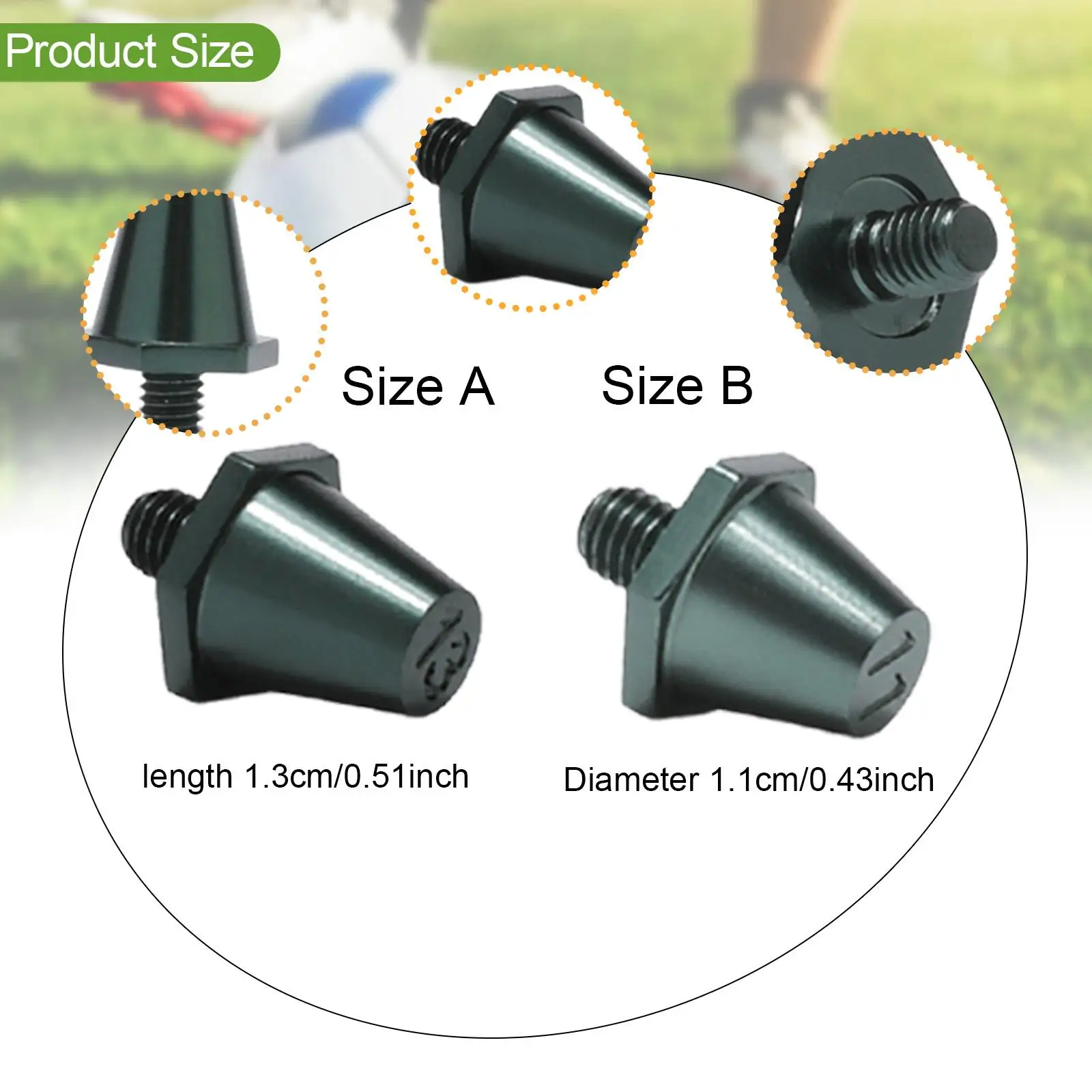 12 قطعة من حذاء كرة القدم ذو المسامير البديلة المحمول القوي لكرة القدم