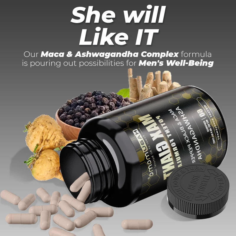 HABUMAMA Contains 36000mg Of High-quality Ashwagandha And Maca Capsules | Vitality, Herbal Blessing - Image 5