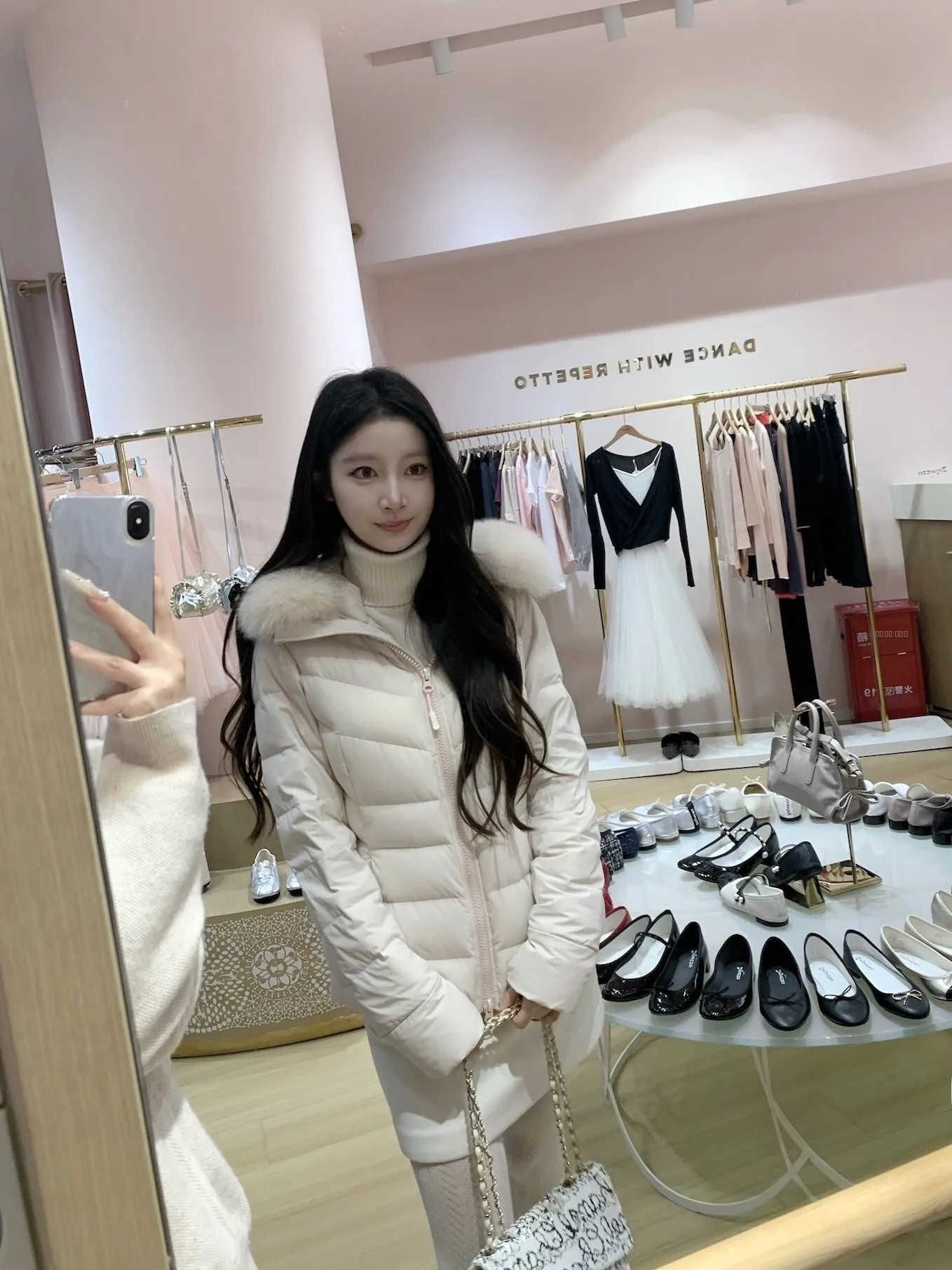 

Duchunzi Women's Ele Slim Fit down Jaet Autumn Winter New Sle Waist Cinching Long Sve Warmth Fur Collar Coat