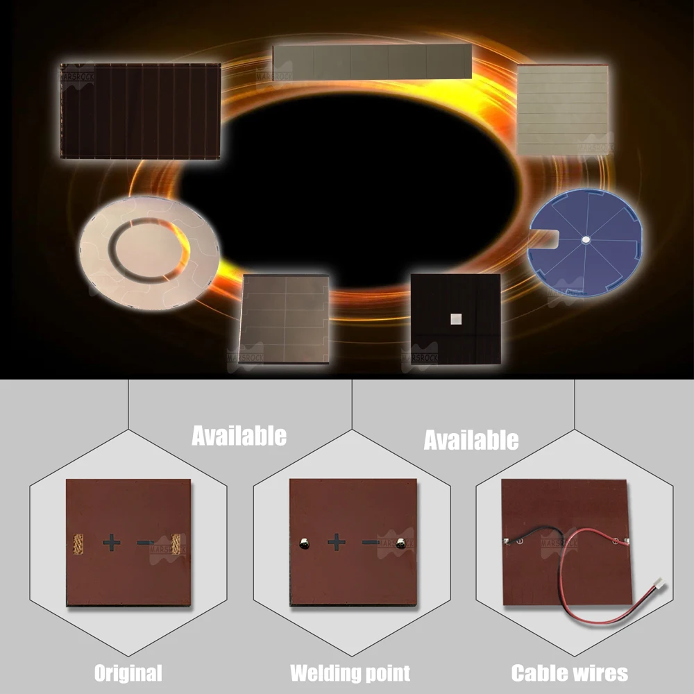 Mars Rock 3V 7μA 33×33MM 8 Cells Round Indoor Dim Light Solar Panels Solar Cells Amorphous Solar Cells Thin Film Solar Cells