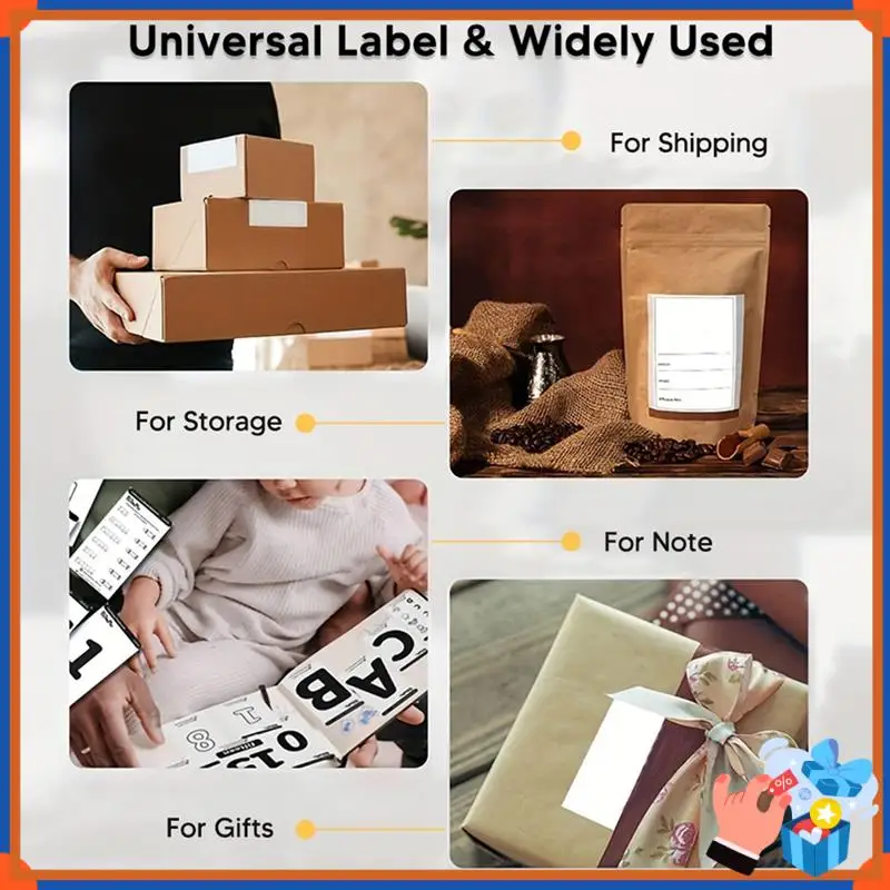 

Compact Direct Thermal Labels 500 Labels Per Stacked -Strong Adhesive For Shipping Label