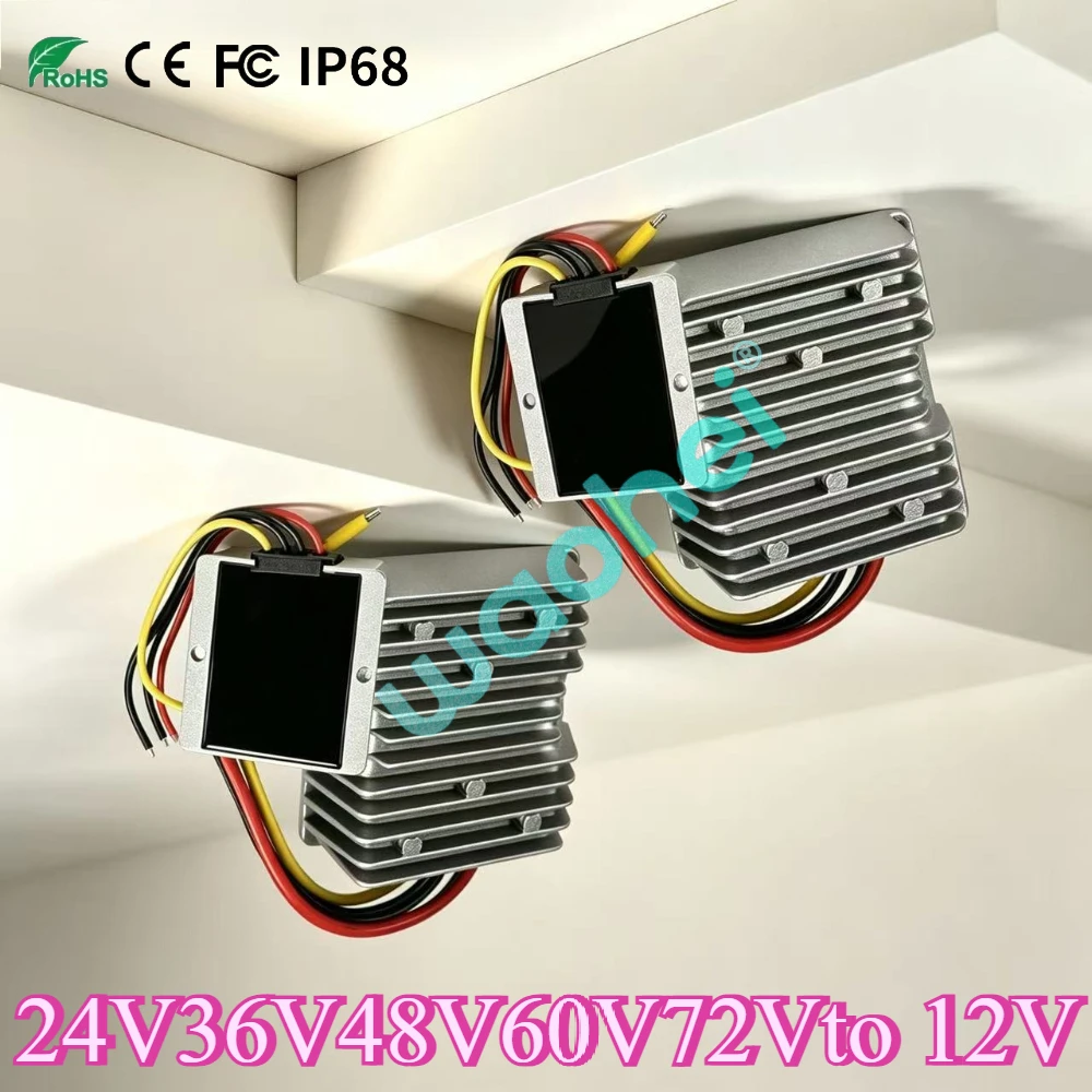 60V/72V to 12V 15A-40A Step-down Module DC Power Converter 15V-90V Inverter 36V/48V to 12V On-board Step-down Converter CE ROHS