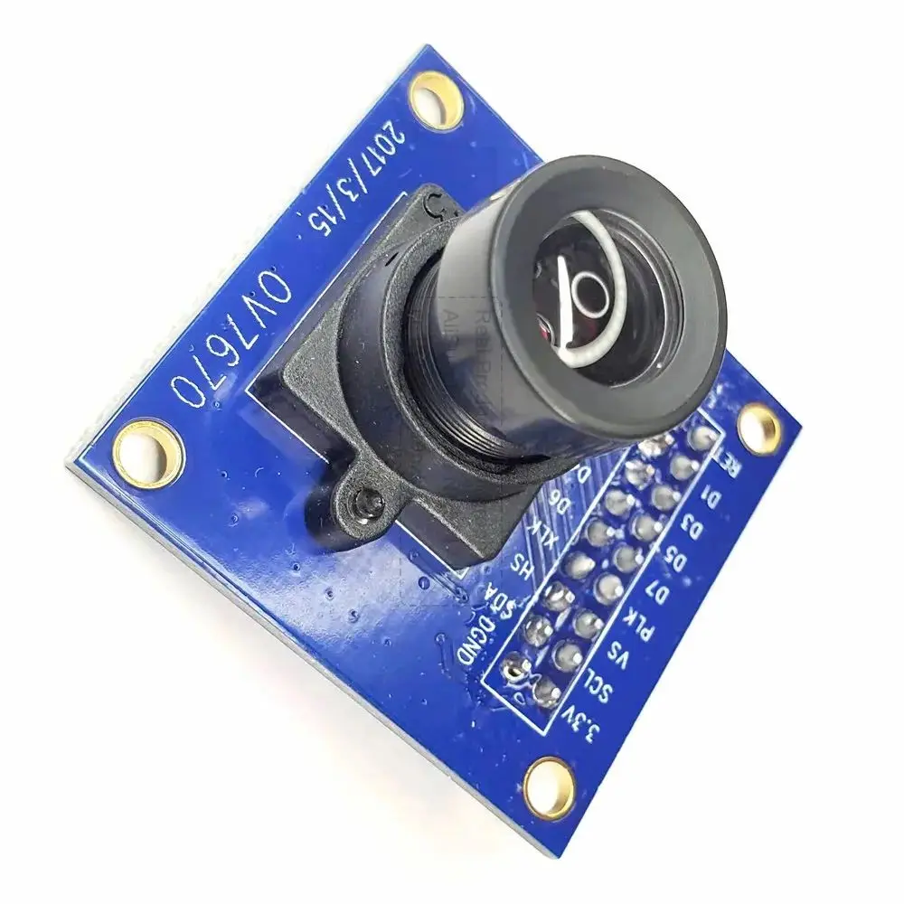 OV7670 Camera Module for STM32 Microcomputer Development Board 25 Degrees 640*480 0.3MP Adjustable Distortionless lens 18Pin